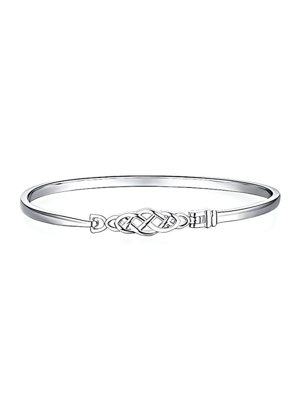 Irish Celtic Love Knot Bracelet, 14k White Yellow Rose Gold